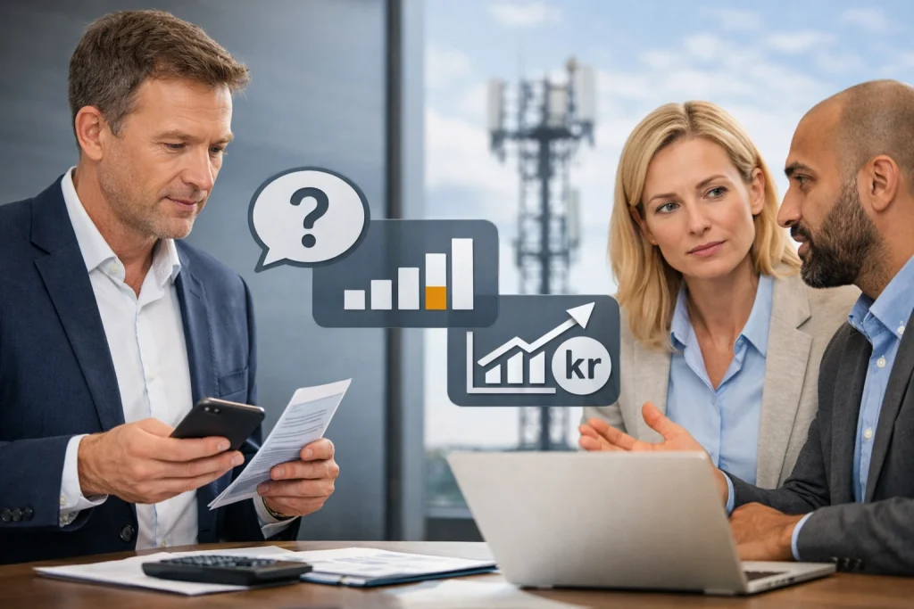 når bør en bedrift bytte mobilabonnement og vurdere kostnader og mobildekning